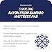 All-in-One Water-Resistant Ultra-Soft Cooling Rayon from Bamboo Fitted Mattress Pad, King