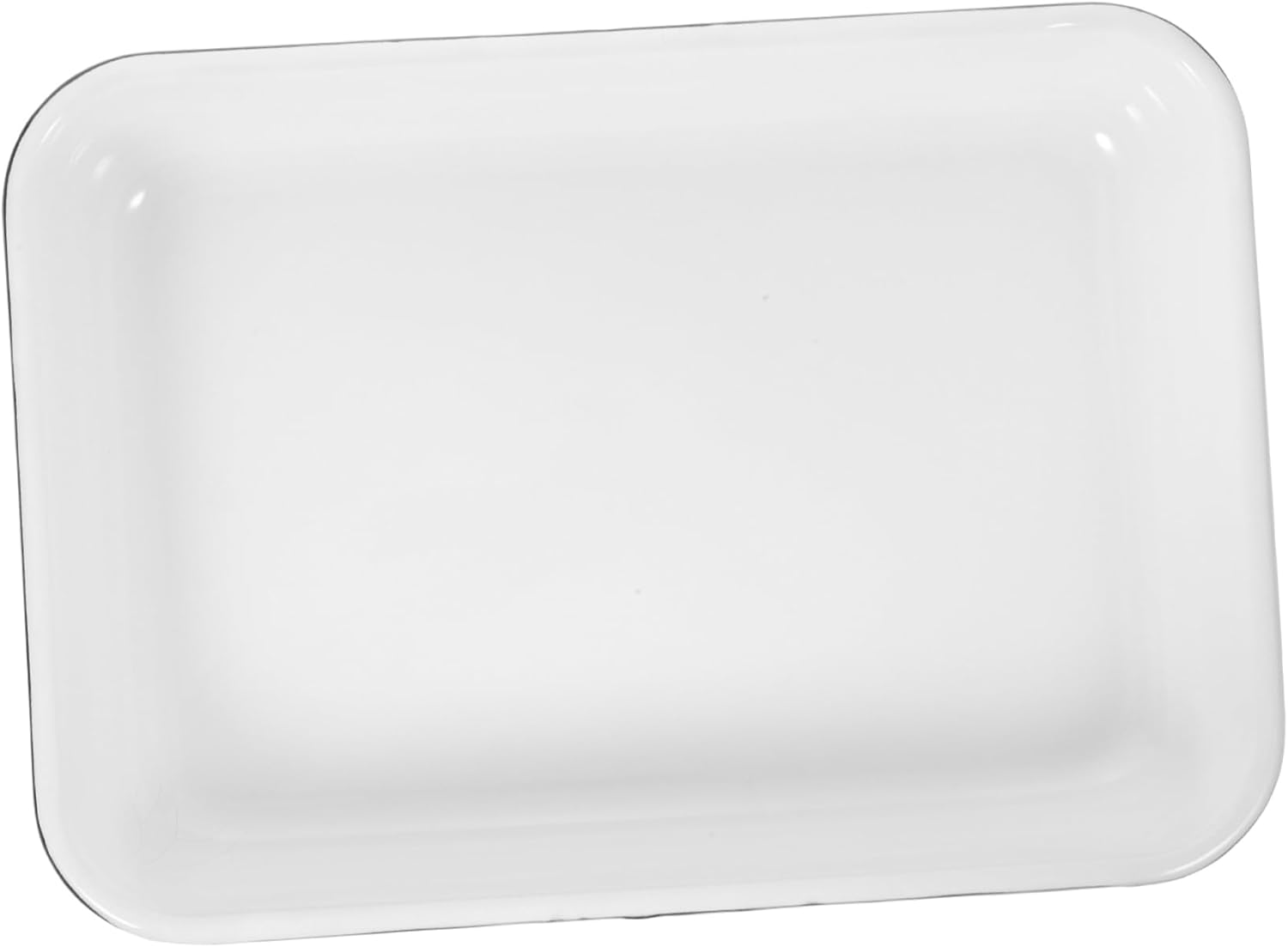 IMIKEYA Enamel Baking Pan Wear-resistant Multifunctional Tray for Baking Fruit Storage and Kitchen Organization Material for Home and