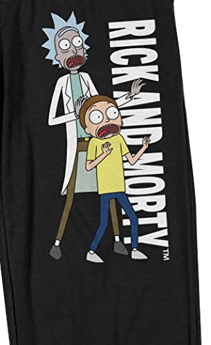 Bioworld Rick and Morty Characters and Logo Men's Black Sleep Pajama Pants2