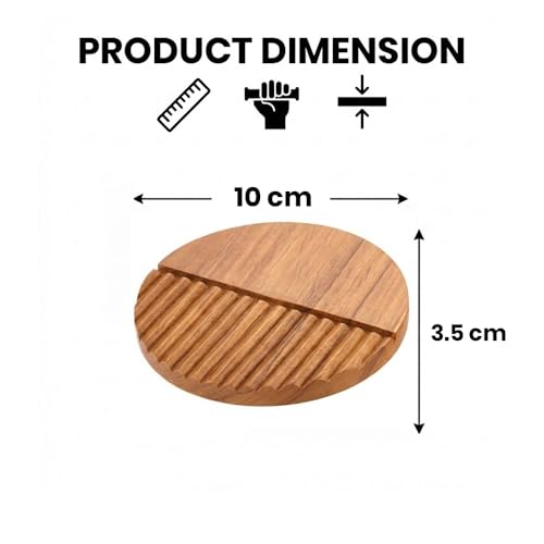 Image of Teak Wood Handle for Wardrobe /Cabinet Handle for Wardrobe /Handle for Modern Interior for Home & Office (4 Inch) Natural Wood Finish-| 3 Years Warranty |