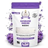 Birkenwald - Badesalz Muskel & Gelenk. Muskelkater Badezusatz Magnesiumchlorid schnelllöslicher als Epsomsalz - mit Lavendelöl & Kokosöl 100% Natürlich für Sportler - Erholung Entspannung 1KG