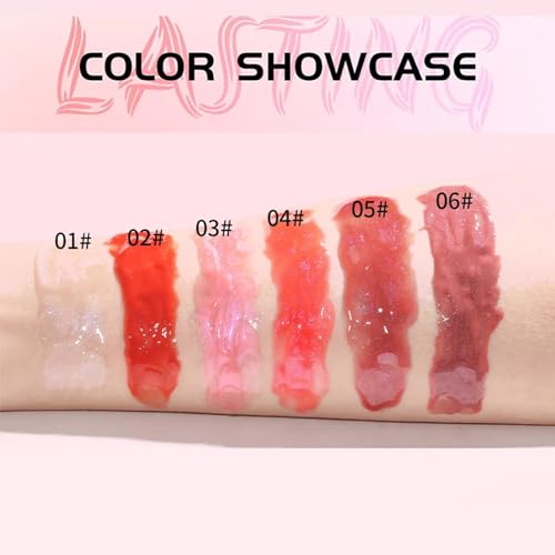 Plump Lip Gloss,Plumping Lip Oil Tinted,Clear Pink Instant Plumper Lip Gloss,Moisturizing Long Lasting Nourishing Lip, Hydrating Gloss Tint for Women,Glitter Shine Liquid Lipstick,Lip Glaze Makeup(02) - Image 6