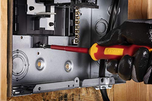 Sata Vde Insulated Electricians #2 Phillips Head Screwdriver With Vde Handle And S2 Steel Blade Tested To10,000 Volts, 2X4" (100Mm) - St61223Sc #TOP3