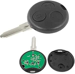 Chiave Telecomando 3 Tasti 433Mhz Compatibile per Smart Fortwo 451 Chip Scheda
