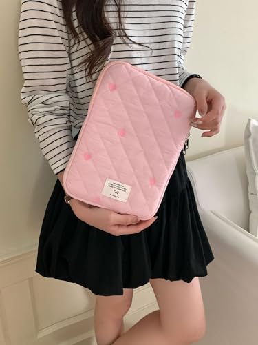 Funda para portátil 11 pulgadas rosa con bordado corazón miniatura 7