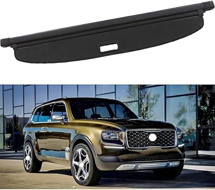 Auto versenkbare hinteren Kofferraum Paket Regal Cargo Covers per Kia Telluride, Gepäck Vorhang Privatsphäre schützendes Zubehör