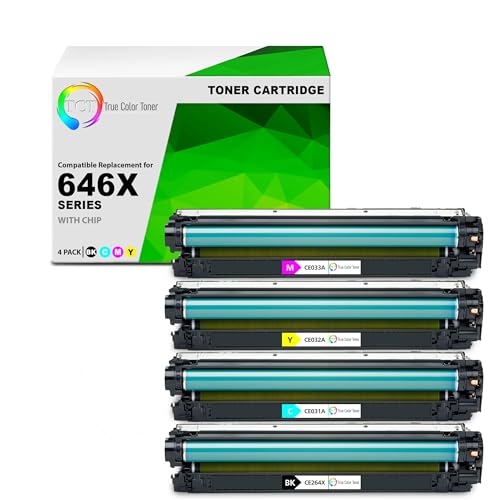 TCT 646X 646A Compatible Toner Cartridge CE264X CF031A CF032A CF033A 4PK