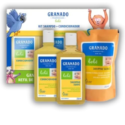 Granado Kit, Shampoo, Condicionador e Refil Shampoo, Tradicional, 250ml Granado Kit, Shampoo, Condicionador e Refil Shampoo, Tradicional, 250ml