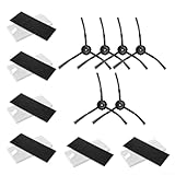Kit de repuesto de 6 cepillos laterales y 6 filtros para robot aspirador Cleanova W11 para mejorar el rendimiento de limpieza en suelos y bordes