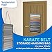 KTZCTPCA Martial Arts Belts Organizer, Wall Hanging Martial Arts Belt Holder, Hanging Taekwondo Belt Display Holder, Taekwondo Belt Display with Medals Hanging Stick for Martial Arts Learner (Grey)