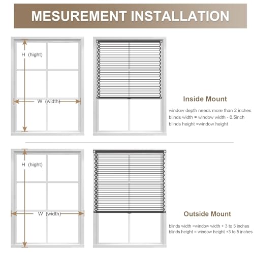 MYshade Cordless Blackout Cellular Shades, 1.5" Honeycomb Window Blinds for Bedroom & Nursery, Thermal Insulated, Noise Reducing, Privacy Shades, Inside or Outside Mount (24" W x 50" H, Beige) by MYshade - Used condition - Image 8