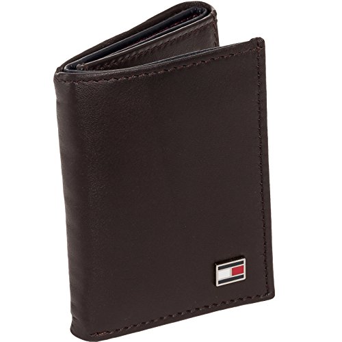 Tommy Hilfiger Men's Genuine Leather Oxford Slim Trifold Wallet (Brown) Tommy Hilfiger Men's Genuine Leather Oxford Slim Trifold Wallet (Brown)
