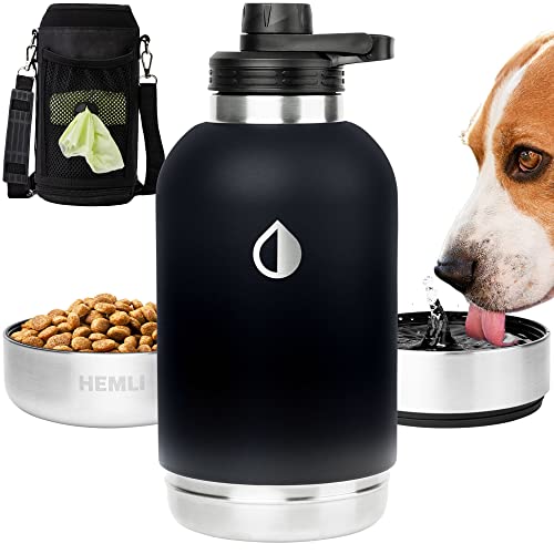 Dog Water Bottle, Insulated Dog Travel Water Bottle, Stainless Steel Pet Water Bottle Dispenser Portable Food and Water Bowl for Dogs with Carrying Case for Walking Dog Canteen Travel Kit Dog Water Bottle, Insulated Dog Travel Water Bottle, Stainless Steel Pet Water Bottle Dispenser Portable Food and Water Bowl for Dogs with Carrying Case for Walking Dog Canteen Travel Kit