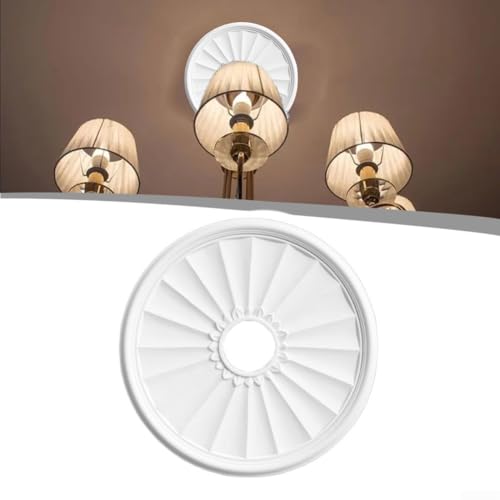 Rosace de plafond haut de gamme en polyuréthane blanc
