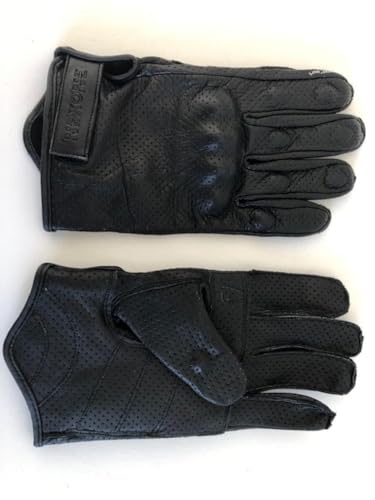 Gant moto route été homme Rossano en cuir de qualité supérieure certifié CE