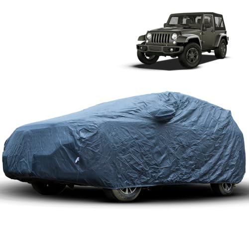 Image of Dust Resistant Car Body Cover for Compatible Mahindra Thar 2022 | All Weather Protection Car Cover | Triple Stitched Fully Elastic Ultra Surface Body Protection