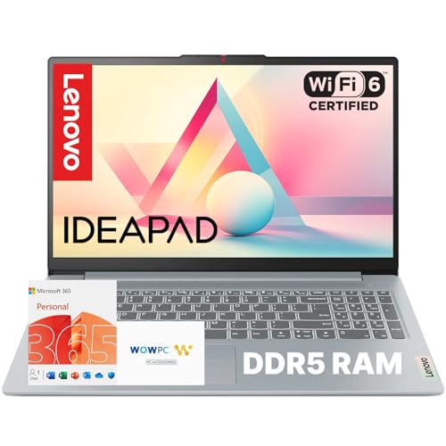 Image of Lenovo IdeaPad Slim 3i 15.6" FHD Laptop • Microsoft Office 365 • 1.1TB Storage • LPDDR5 • Intel 4 Cores • 128GB SSD and 1TB Cloud • WiFi 6 • Military-Grade • Windows 11 no Mouse • Essential Laptop