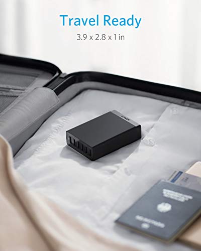 Wall Charger, Anker 60W 6 Port Usb Charging Station, Powerport 6 Multi Usb Charger For Iphone Xs/Max/Xr/X/8/7/Plus, Ipad Pro/Air 2/Mini/Ipod, Galaxy S9/S8/S7/Edge/Plus, Note, Lg, Htc, And More #TOP5