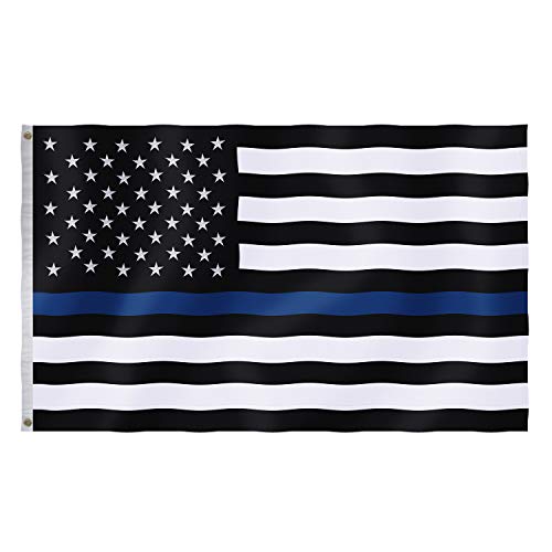 Thin blue line usa flag 3x5 ft -210d nylon, durable del…