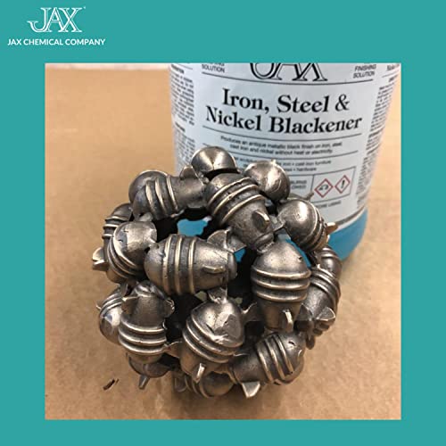 Jax Iron Steel & Nickel Blackener - Metal Finishing Solution - Antique Finish Without Heat Or Electricity - 2 Ounce #TOP3