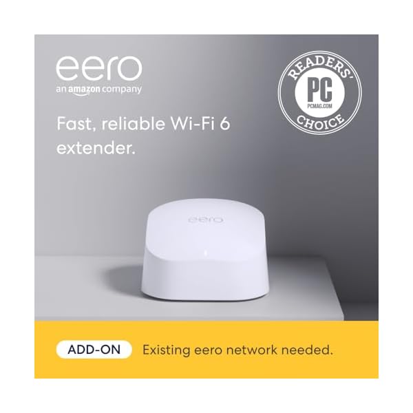 Amazon eero 6 dual-band mesh Wi-Fi 6 extender – expands existing eero network
