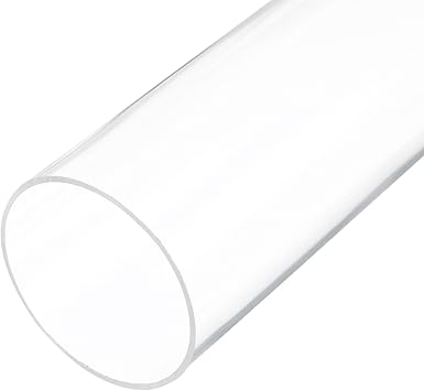 4" Clear Plastic Rigid Pipe 70mm ID x 80mm OD 2 3/4" ID x 3.125" OD Acrylic Round Tubing, [for Plumbing, Hydraulics, Aquarium]