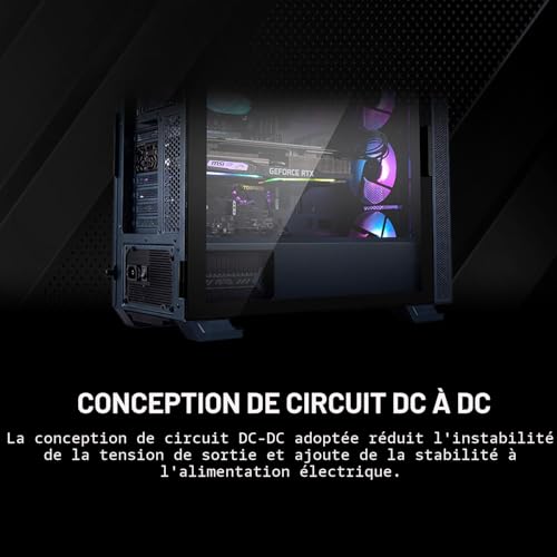 MSI MAG A650BN Bloc d'alimentation, Prise EU - 650W, Certifié 80 Plus Bronze, PSU ATX, Rail Unique 12V, Circuit DC vers DC, Ventilateur 120mm - Garantie 5 Ans