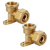 Tulov 2 Stück 16 x 2,0mm Schraubfitting mit DVGW- 1/2' IG Wandwinkel,Schraubfitting Winkel...