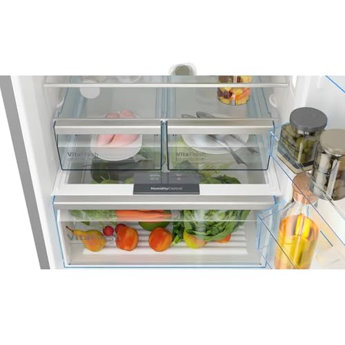 Image of BOSCH 505L Frost Free Inverter Bottom Freezer Refrigerator (KGN56CI41I, Brushed Silver Steel, Anti-Fingerprint, MultiAirflow, VitaFresh Plus)
