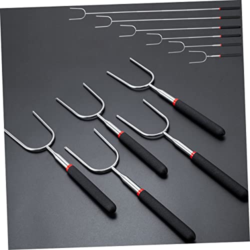 Yardwe 2Pcs Garfo Telescópico Para Churrasco Em Pvc Baqueta Ao Ar Livre