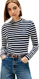 Tommy Hilfiger Camiseta de Manga Corta Mujer Slim Cody Cuello Medio, Multicolor (Dark Night Navy/Ecru STP), XXL