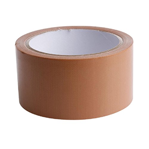 huanban072 Waterproof Sticky Washi Masking Tape Set Adhesive Cloth Duct Tape Roll Craft Repair 8 Color 10M x 50mm (Brown)