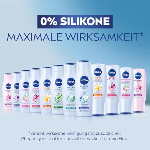 NIVEA 2in1 Express Shampoo & Spülung (250 ml), intensive Haarpflege mit Aloe Vera und Glanz Serum, Haarshampoo & Spülung für schnelle, unkomplizierte Pflege