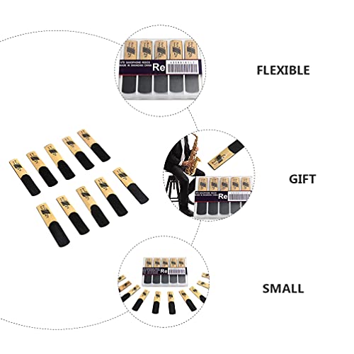 EXCEART 10Pcs Substituição Saxofone Alto Sax Saxofone Soprano Ou Alto Sax Palhetas para Clarinete