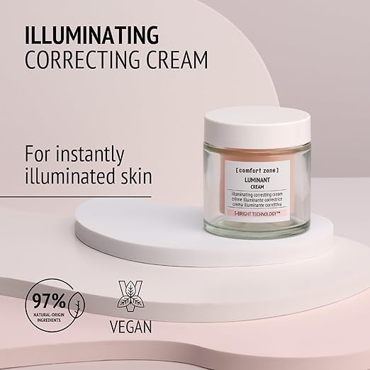 Image of [ comfort zone ] Luminant Cream, Instant Illuminating Correcting Face Moisturizer, Evens Skin Tone, Targets Dark Spots, 3-Bright Technology, Vegan, Natural Ingredients