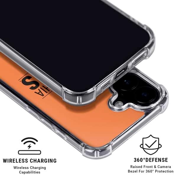 Skinit Clear Phone Case Compatible with iPhone 16 - Officially Licensed NHL Philadelphia Flyers Lineup Design