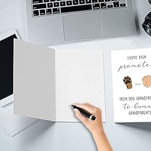 OJsensai Funny Pregnancy Announcement for Grandparents, Cute Pregnancy Revel Card for Grandparents, Promoted from Dog Grandparents To Human Grandparents OJsensai Funny Pregnancy Announcement for Grandparents Cute Pregnancy Revel Card for Grandparents Promoted from Dog Grandparents To Human Grandparents