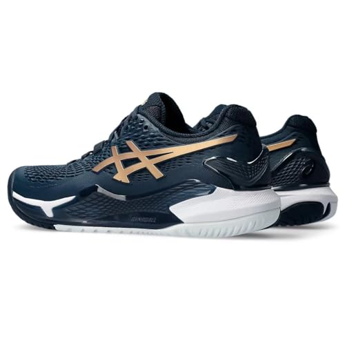 TENIS ASICS GEL RESOLUTION 9 (ALL COURT) AZUL FRANCÊS E GOLD - 2024 (1042A268-960, BR, Adulto, Numér