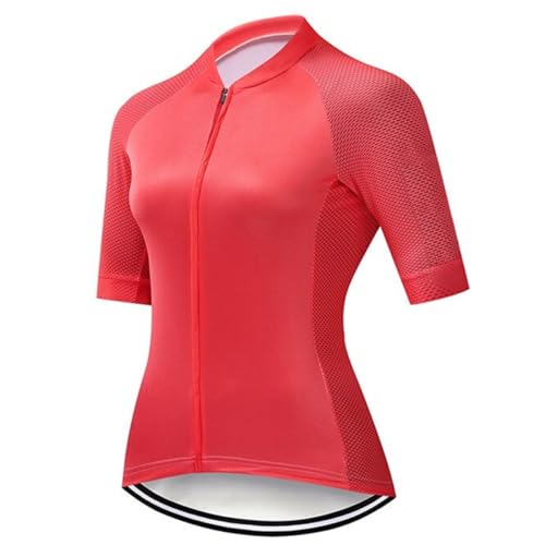 Camisa feminina de ciclismo de manga curta para mountain bike com zíper completo roupas de ciclismo