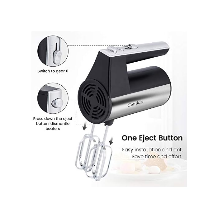 Buy Hand Mixer Electric, 5Speed Ultra Power Kitchen Mixer Handheld Mixer With Dustproof Cover