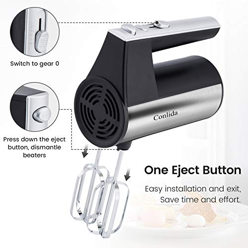 Buy Hand Mixer Electric, 5Speed Ultra Power Kitchen Mixer Handheld Mixer With Dustproof Cover