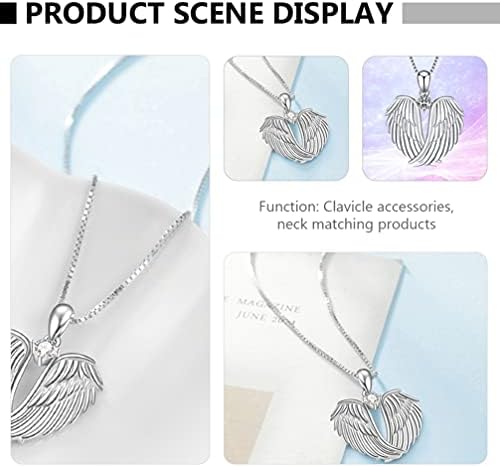 Angel Wing Necklace 925 Sterling Guardian Angel Necklace Silver Jewelry Guardian Angel Wings Pendant Charm Neck Chain Necklace Jewelry Gifts for Women Girls Friends