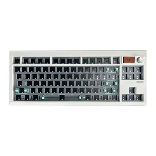 Kit clavier mécanique GMK87 personnalisé blanc Gasket Mount avec rétroéclairage RVB et écran