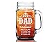Daddy Personalized Mens 24oz Mason Jar with Kids Birth Dates Gift from Son Daughter Dad Papa Grandpa Husband Gift from Wife Birthday Idea from Children
