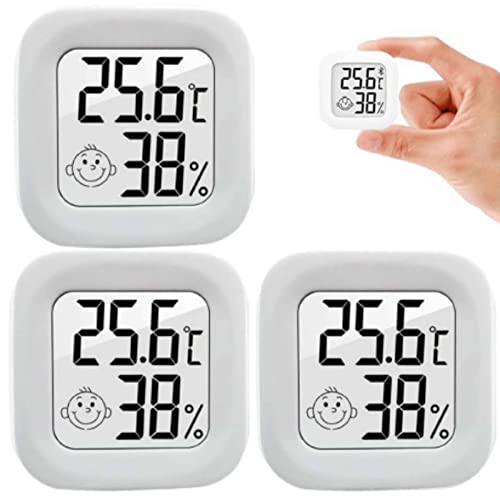 Produktfoto von FINECRPPER Mini digital Hygrometer innen, Klein Thermometer innen, temperatur und luftfeuchtigkeitsmesser Monitor mit&hellip;