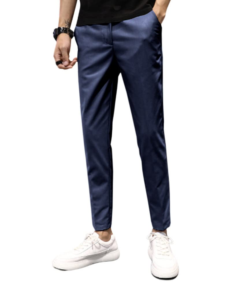 Utcocomens Cropped Suit Pants Slim Fit Ankle Length Dress Pants |  Desertcart INDIA