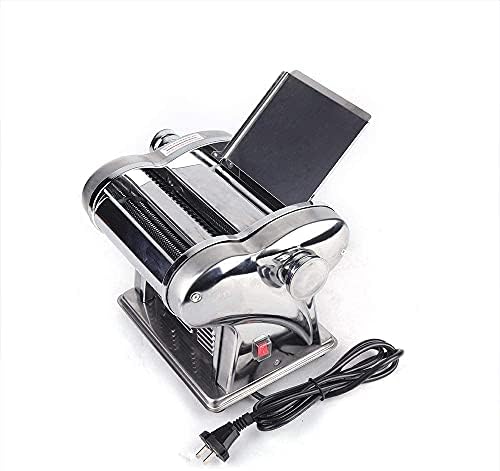 PIAOCAIYIN Dough Sheeter, Commercial Electric Dough Roller, 110v Stainless Steel Electric Noodle Making Pasta Maker, Electric Pasta Maker Machine, Noodle Cutting Machine for Home Use
