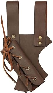 Armory Replicas™ - Genuine Bovine Leather Hawk Wood Sword Frog - Medieval Inspired Adjustable LARP Sabre Rapier Sword Weapon Frog Holster Holder Accessory