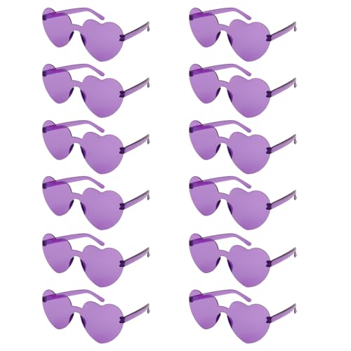Image of Heart Sunglasses 12 /18 /24 Pcs Heart Shaped Glasses for Women Cute Funny Party Glasses Party Favors Accessories