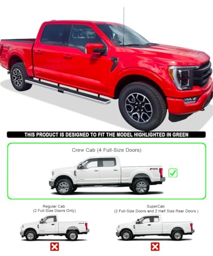 Estribos APS para Ford F150 2015-2026, acero inoxidable miniatura 2